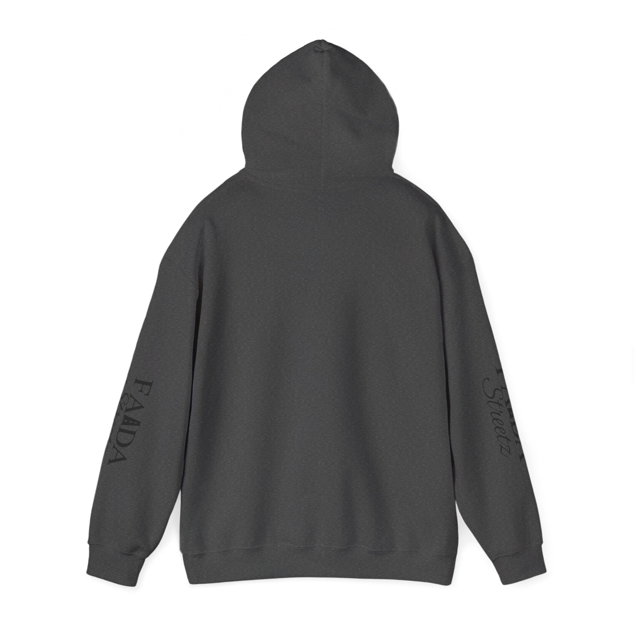 Faada Streetz Hoodie — Minimal Pyramid Logo Hoodie with Sleeve Script