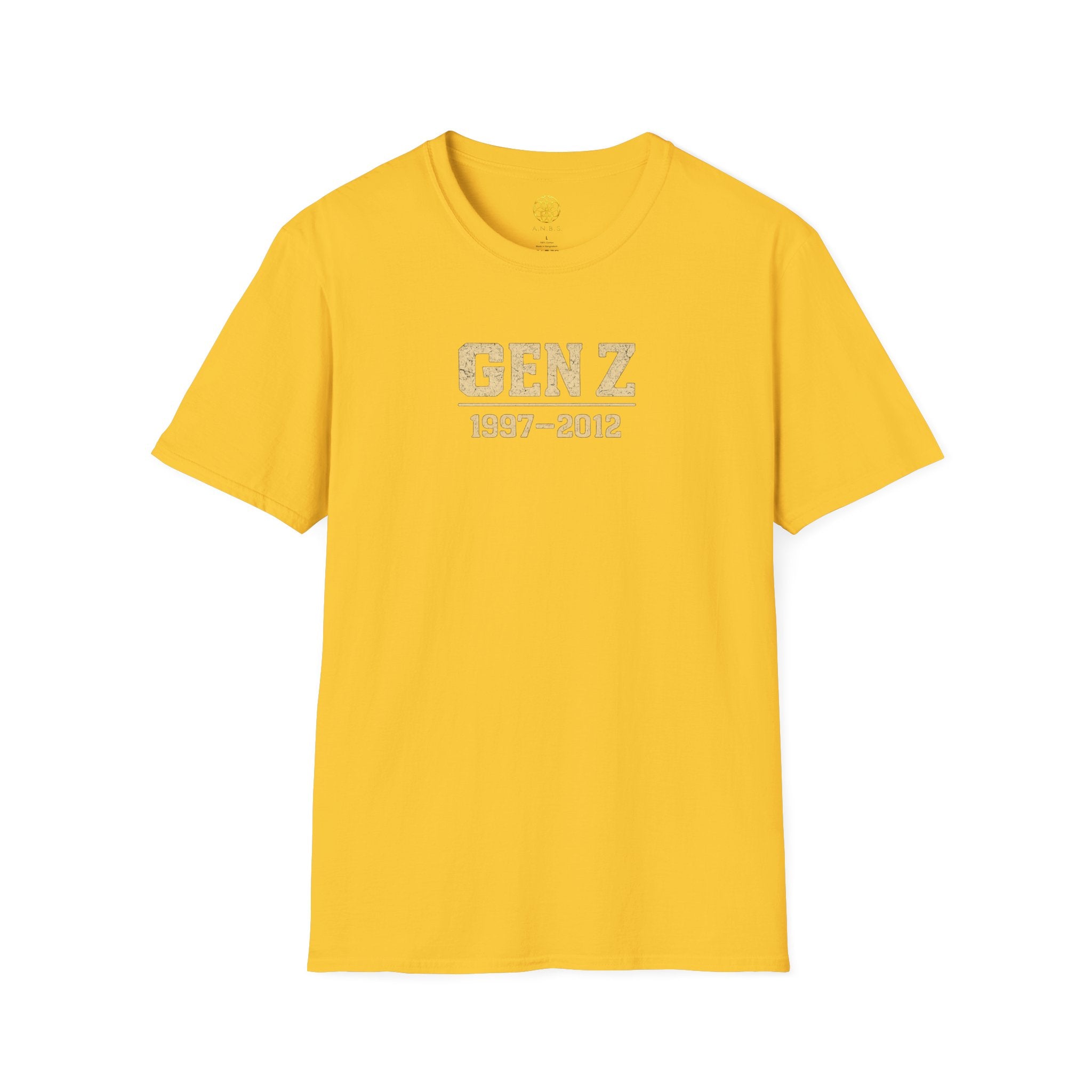 Gen Z 1997–2012 T-Shirt — Retro Vintage Gold Lettering Tee