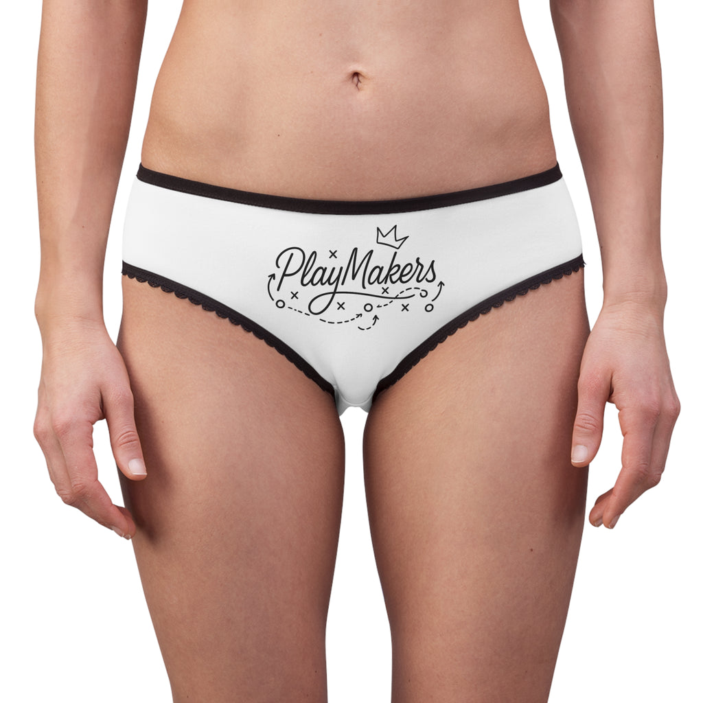 PlayMakers Lace-Trim Women's Briefs — Cozy Branded Cotton-Feel Underwear