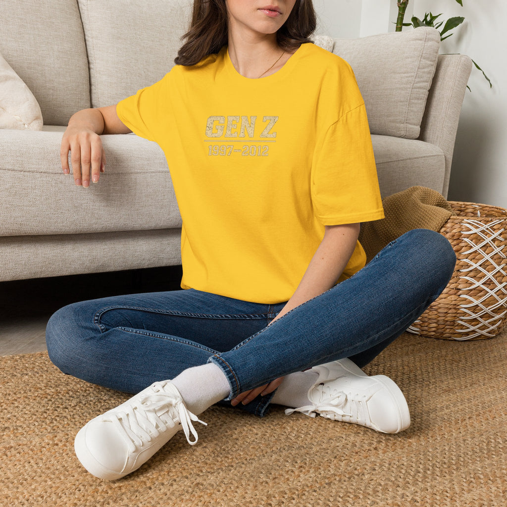 Gen Z 1997–2012 T-Shirt — Retro Vintage Gold Lettering Tee