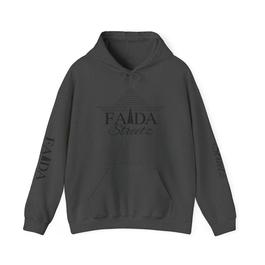 Faada Streetz Hoodie — Minimal Pyramid Logo Hoodie with Sleeve Script