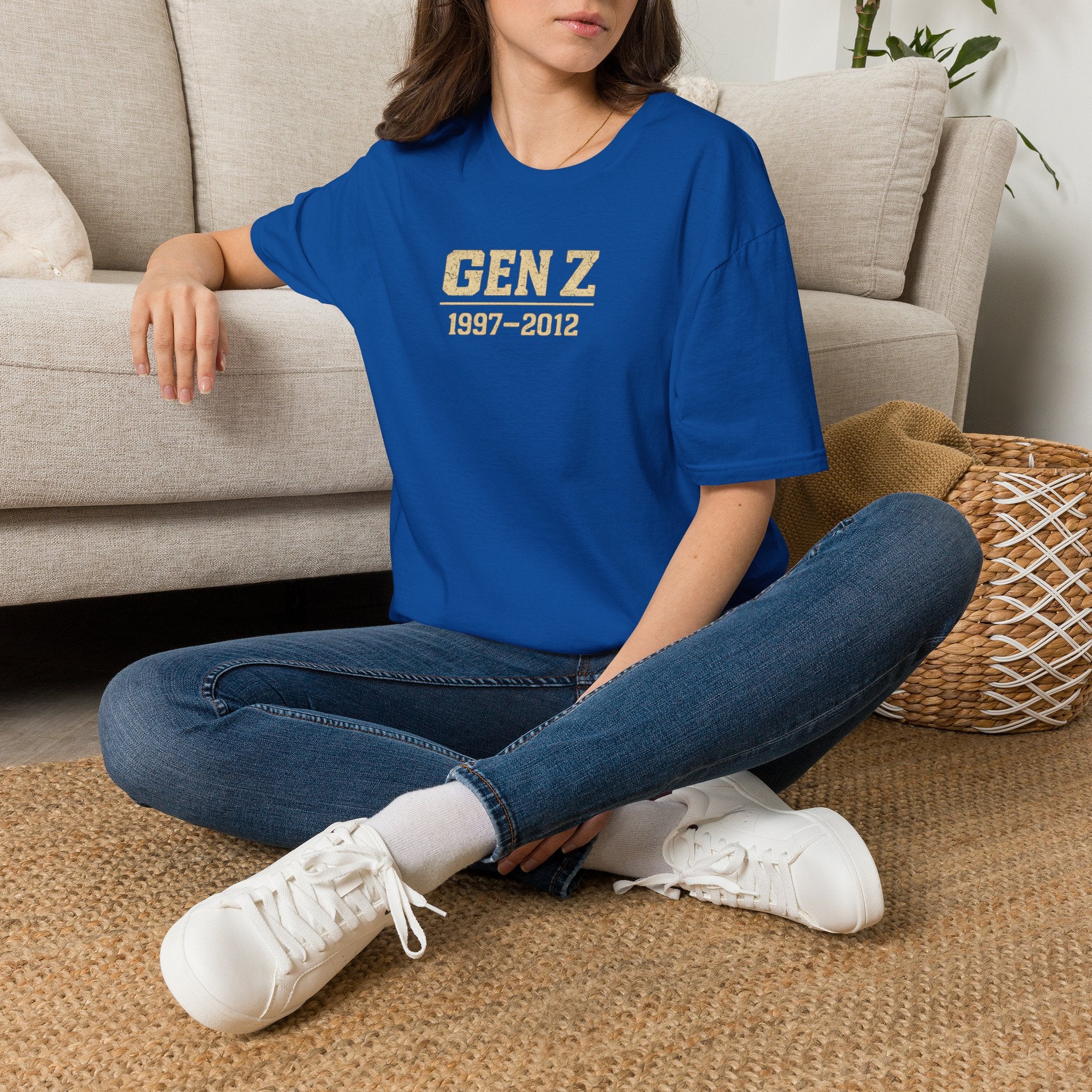 Gen Z 1997–2012 T-Shirt — Retro Vintage Gold Lettering Tee