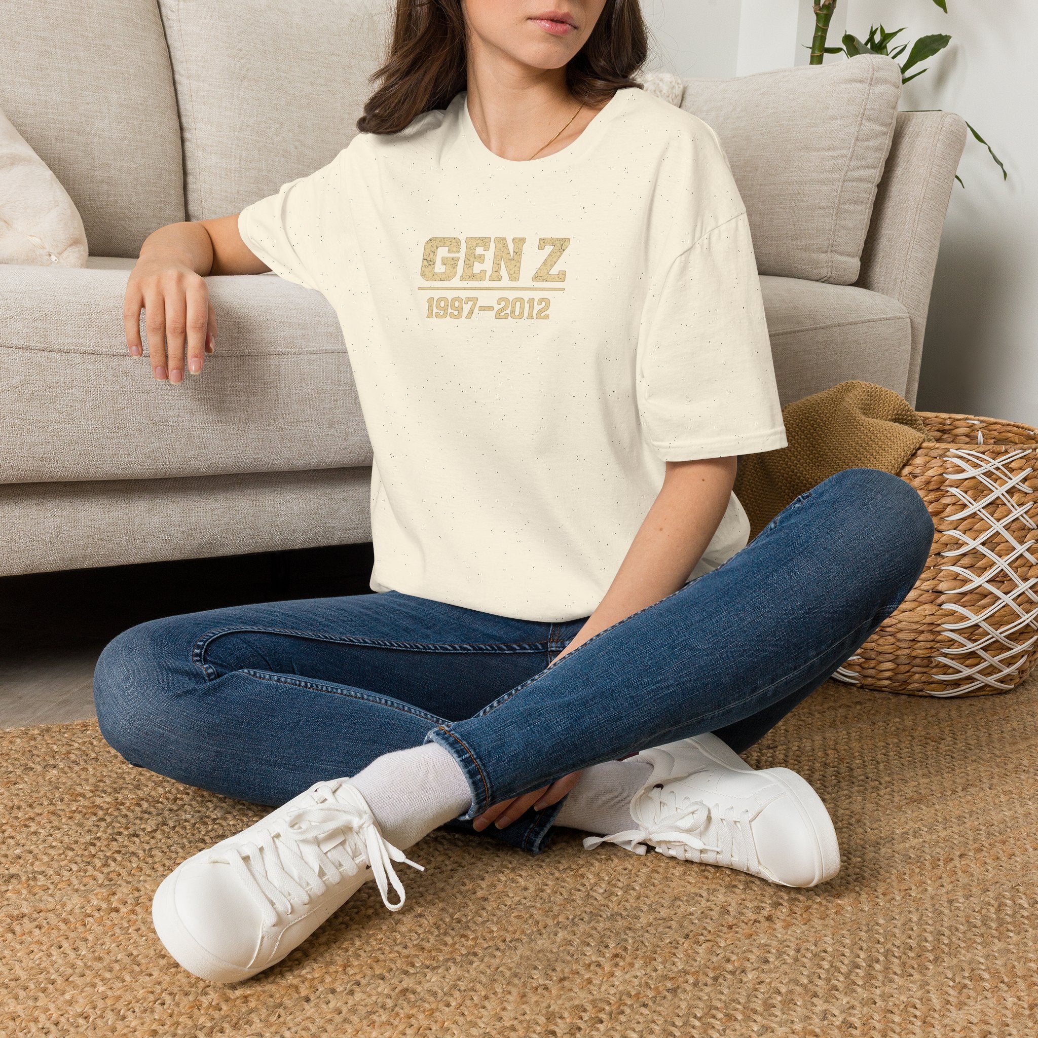 Gen Z 1997–2012 T-Shirt — Retro Vintage Gold Lettering Tee