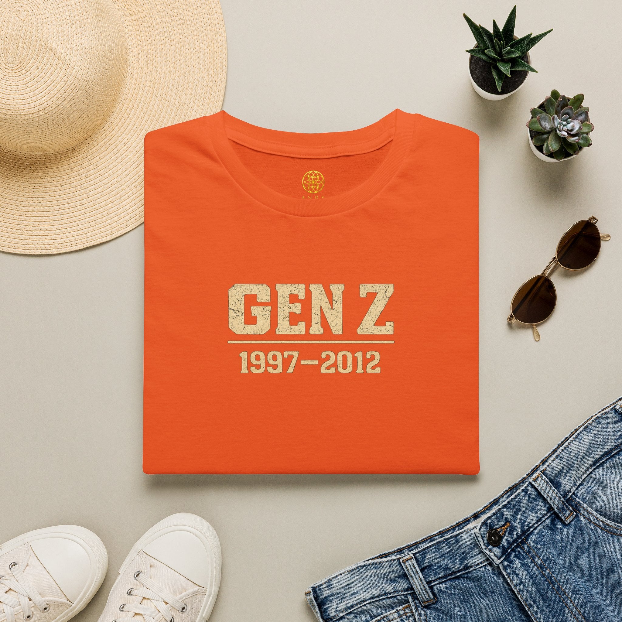 Gen Z 1997–2012 T-Shirt — Retro Vintage Gold Lettering Tee