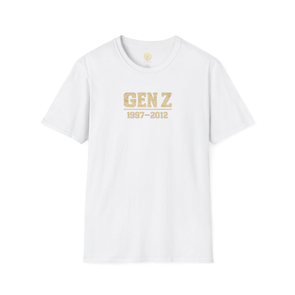 Gen Z 1997–2012 T-Shirt — Retro Vintage Gold Lettering Tee