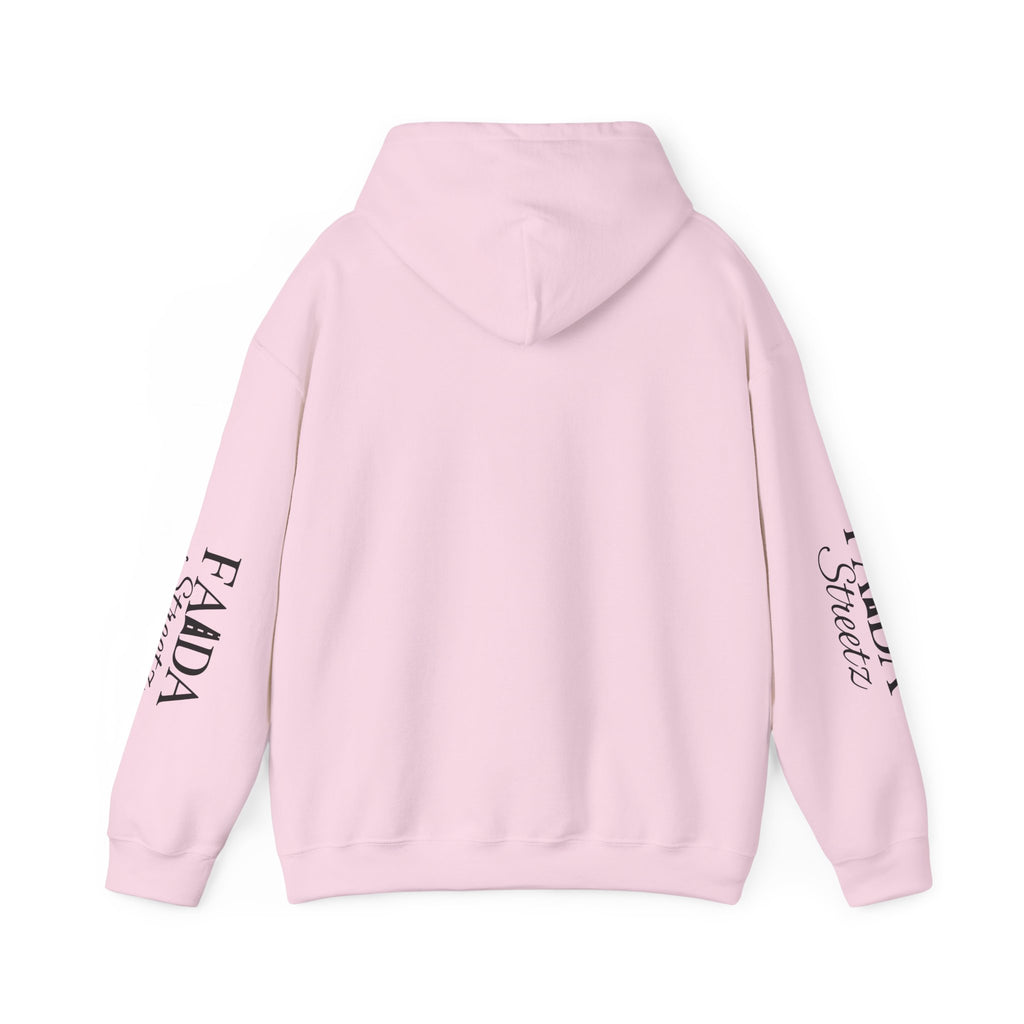 Faada Streetz Hoodie — Minimal Pyramid Logo Hoodie with Sleeve Script
