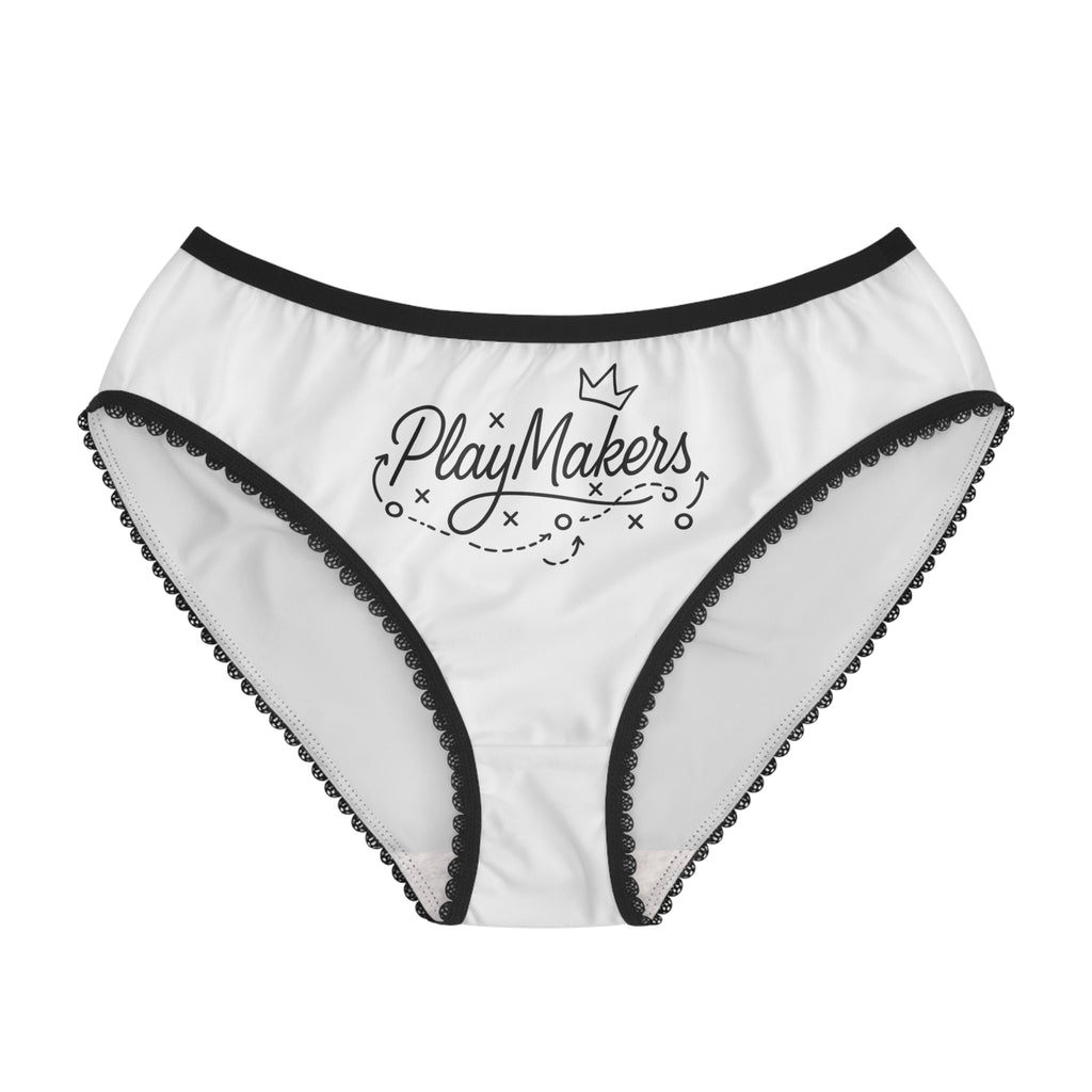 PlayMakers Lace-Trim Women's Briefs — Cozy Branded Cotton-Feel Underwear
