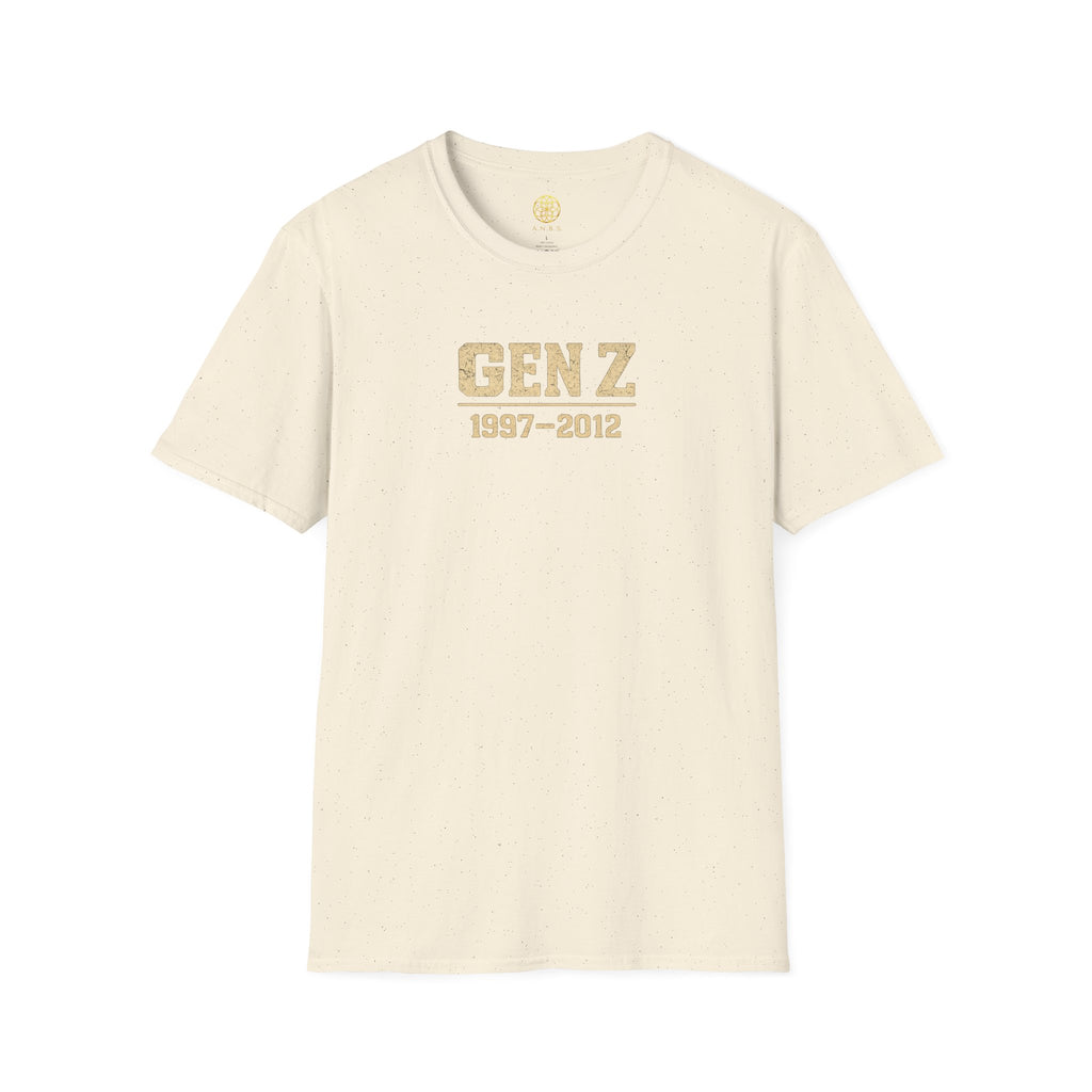 Gen Z 1997–2012 T-Shirt — Retro Vintage Gold Lettering Tee