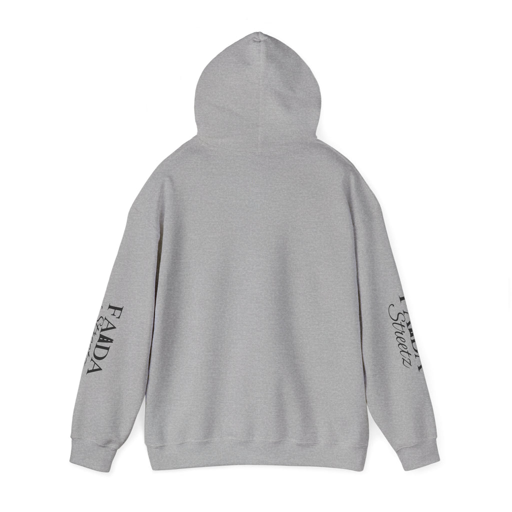 Faada Streetz Hoodie — Minimal Pyramid Logo Hoodie with Sleeve Script
