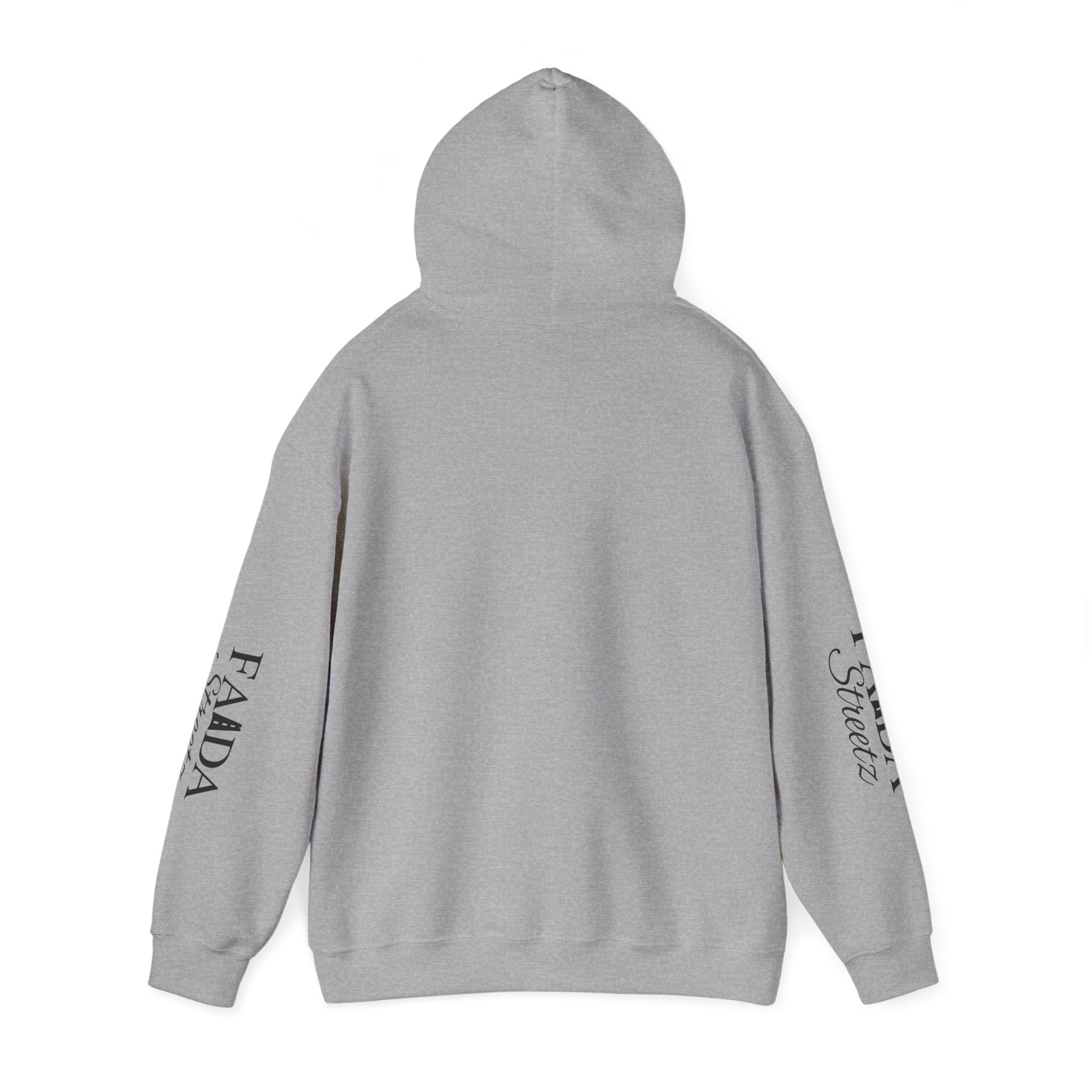 Faada Streetz Hoodie — Minimal Pyramid Logo Hoodie with Sleeve Script