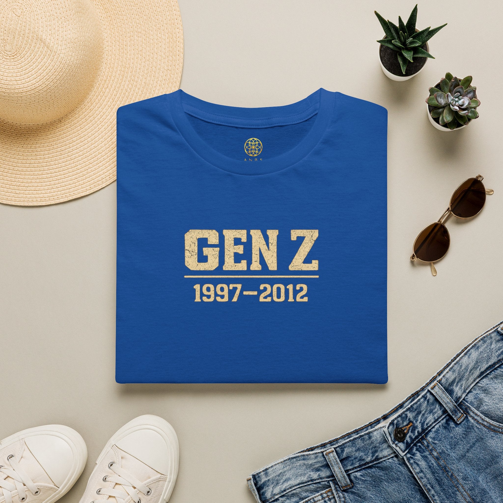 Gen Z 1997–2012 T-Shirt — Retro Vintage Gold Lettering Tee