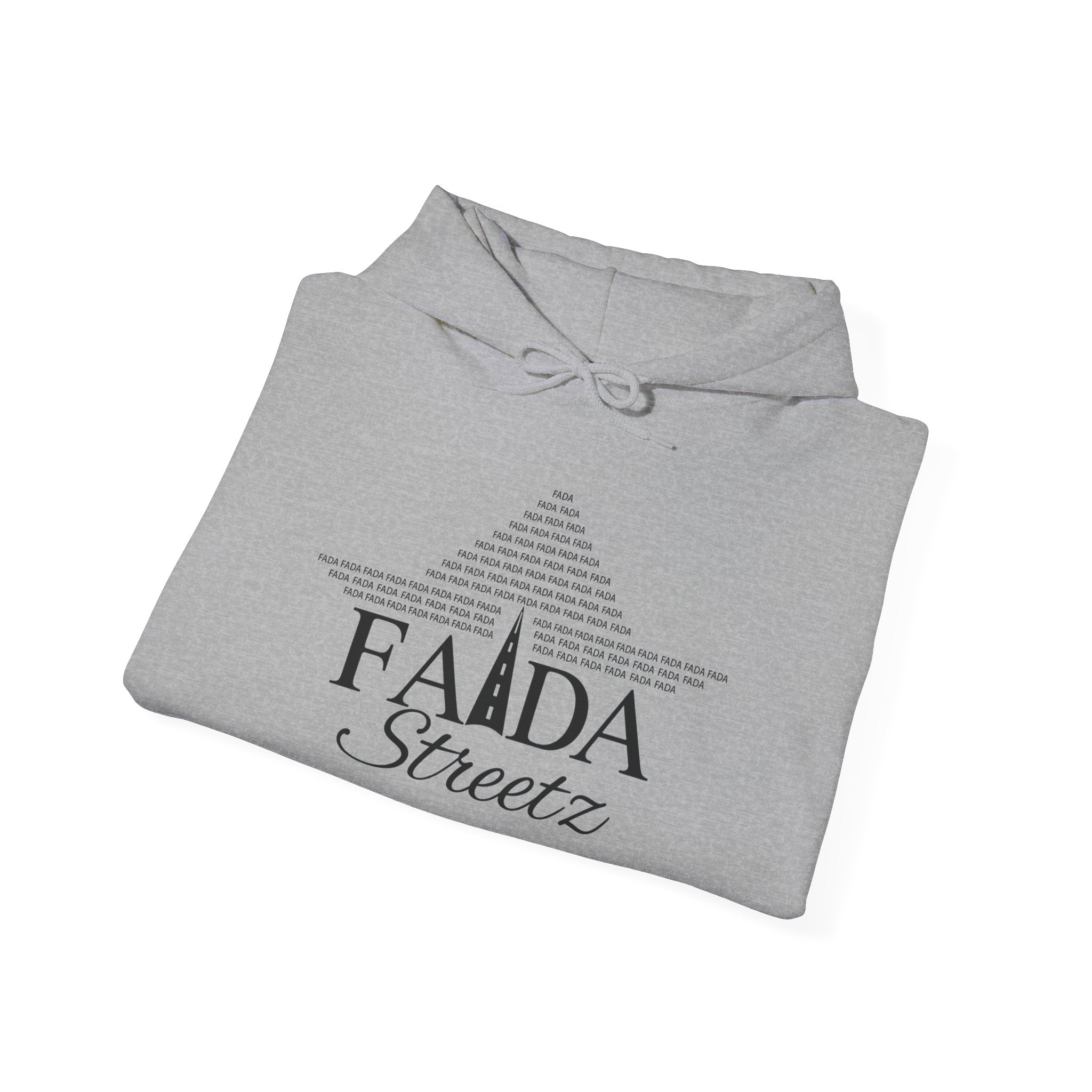 Faada Streetz Hoodie — Minimal Pyramid Logo Hoodie with Sleeve Script