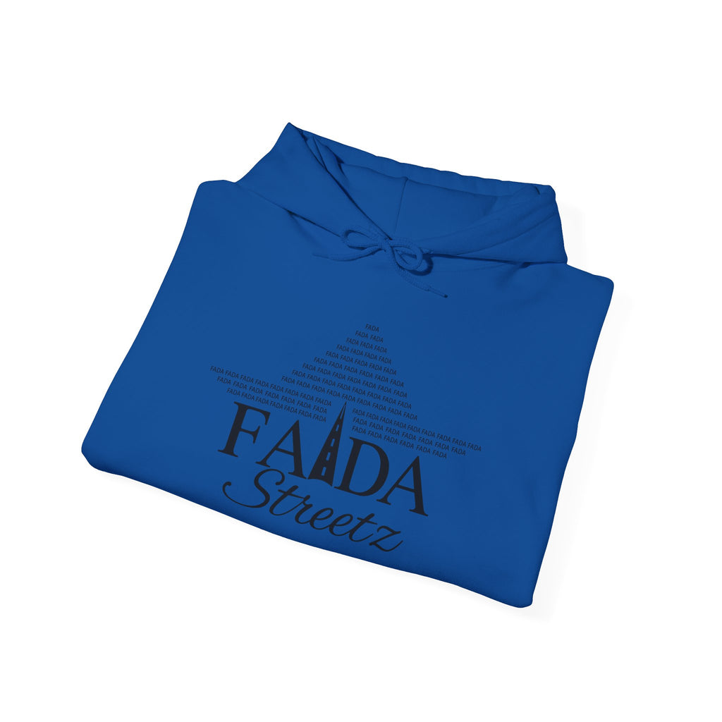 Faada Streetz Hoodie — Minimal Pyramid Logo Hoodie with Sleeve Script