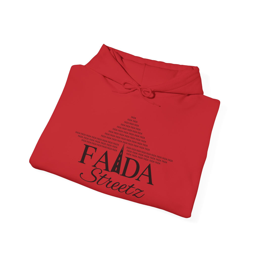 Faada Streetz Hoodie — Minimal Pyramid Logo Hoodie with Sleeve Script