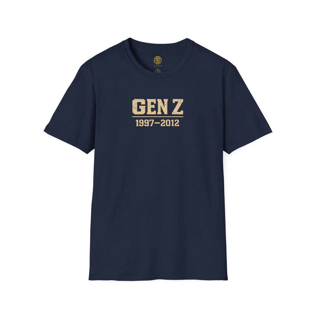 Gen Z 1997–2012 T-Shirt — Retro Vintage Gold Lettering Tee