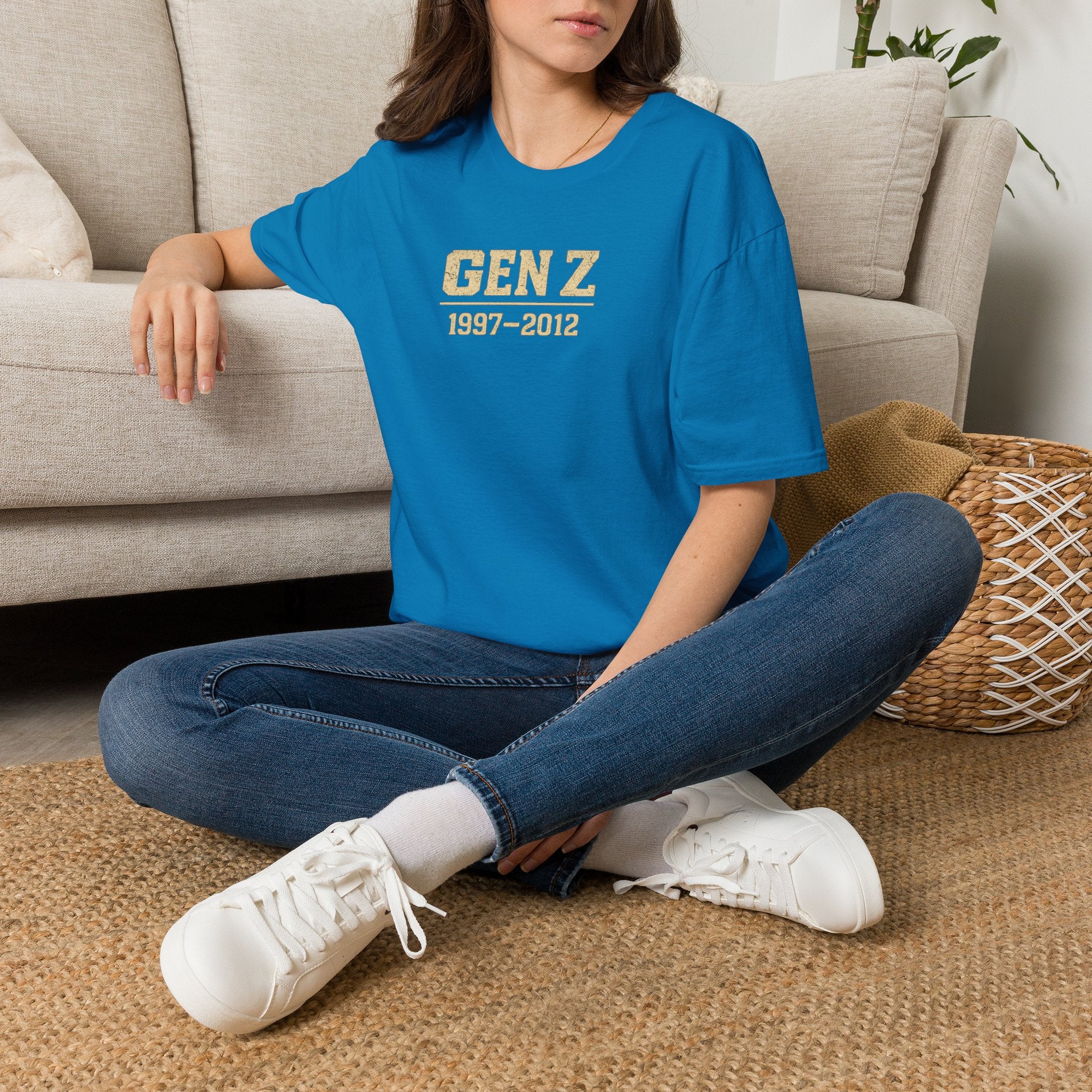 Gen Z 1997–2012 T-Shirt — Retro Vintage Gold Lettering Tee