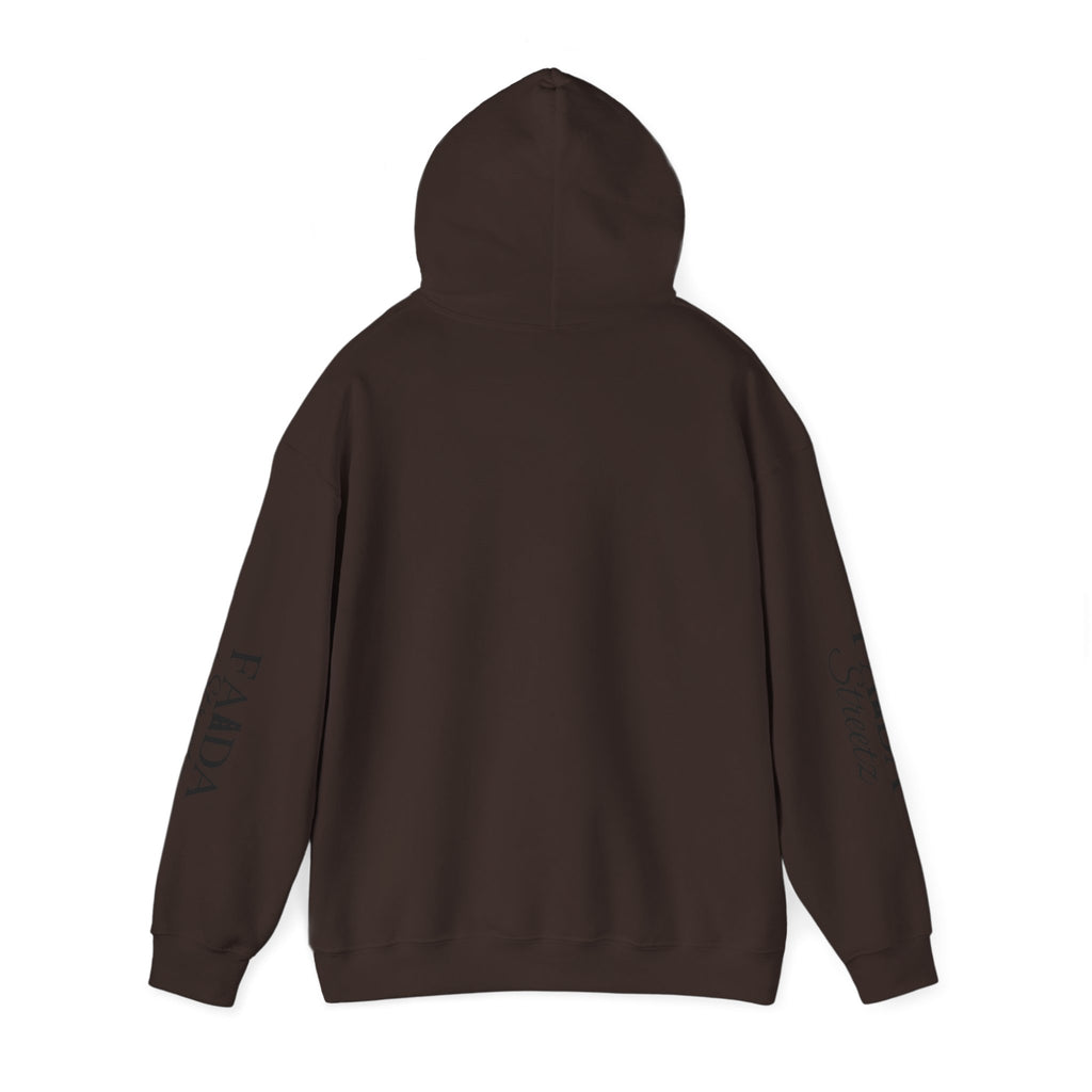Faada Streetz Hoodie — Minimal Pyramid Logo Hoodie with Sleeve Script