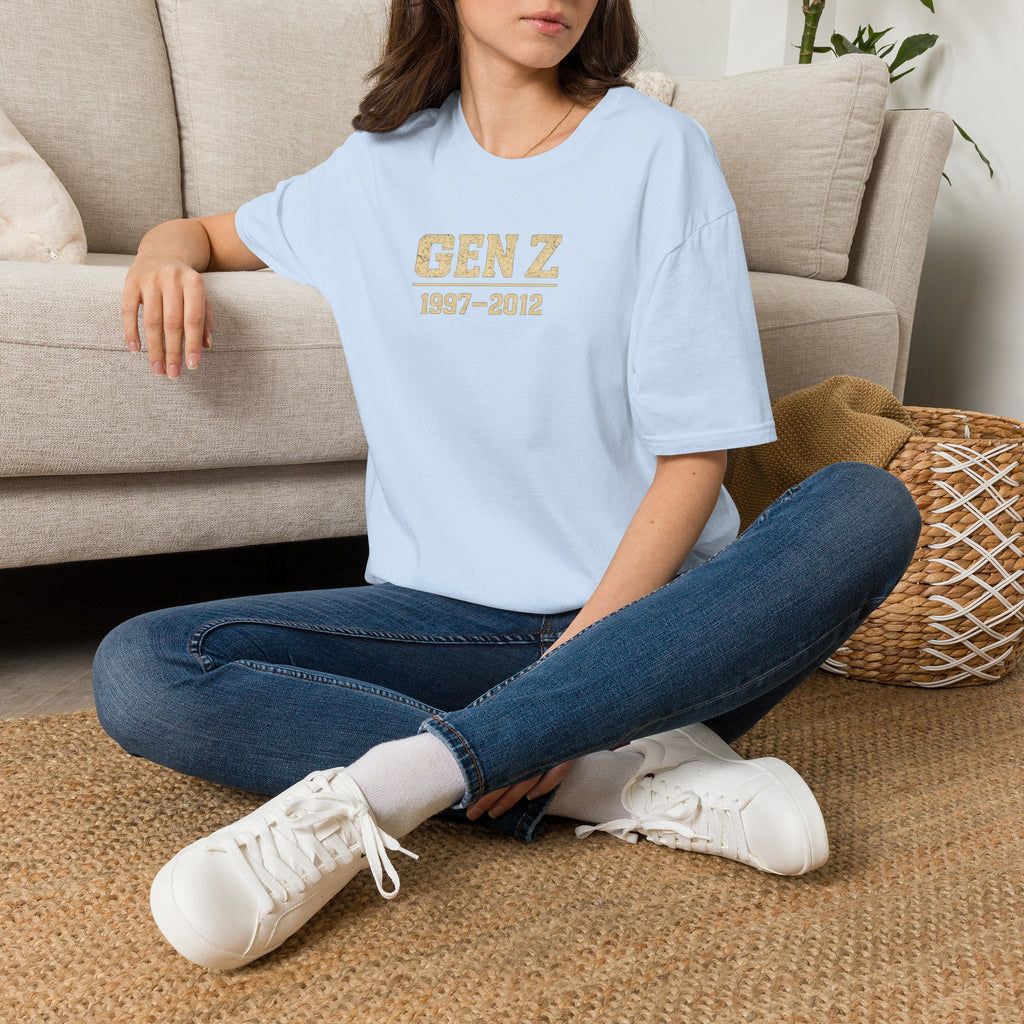 Gen Z 1997–2012 T-Shirt — Retro Vintage Gold Lettering Tee