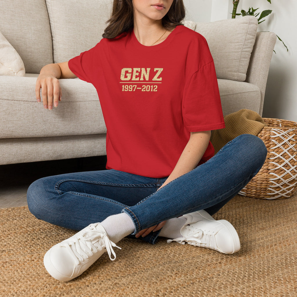 Gen Z 1997–2012 T-Shirt — Retro Vintage Gold Lettering Tee