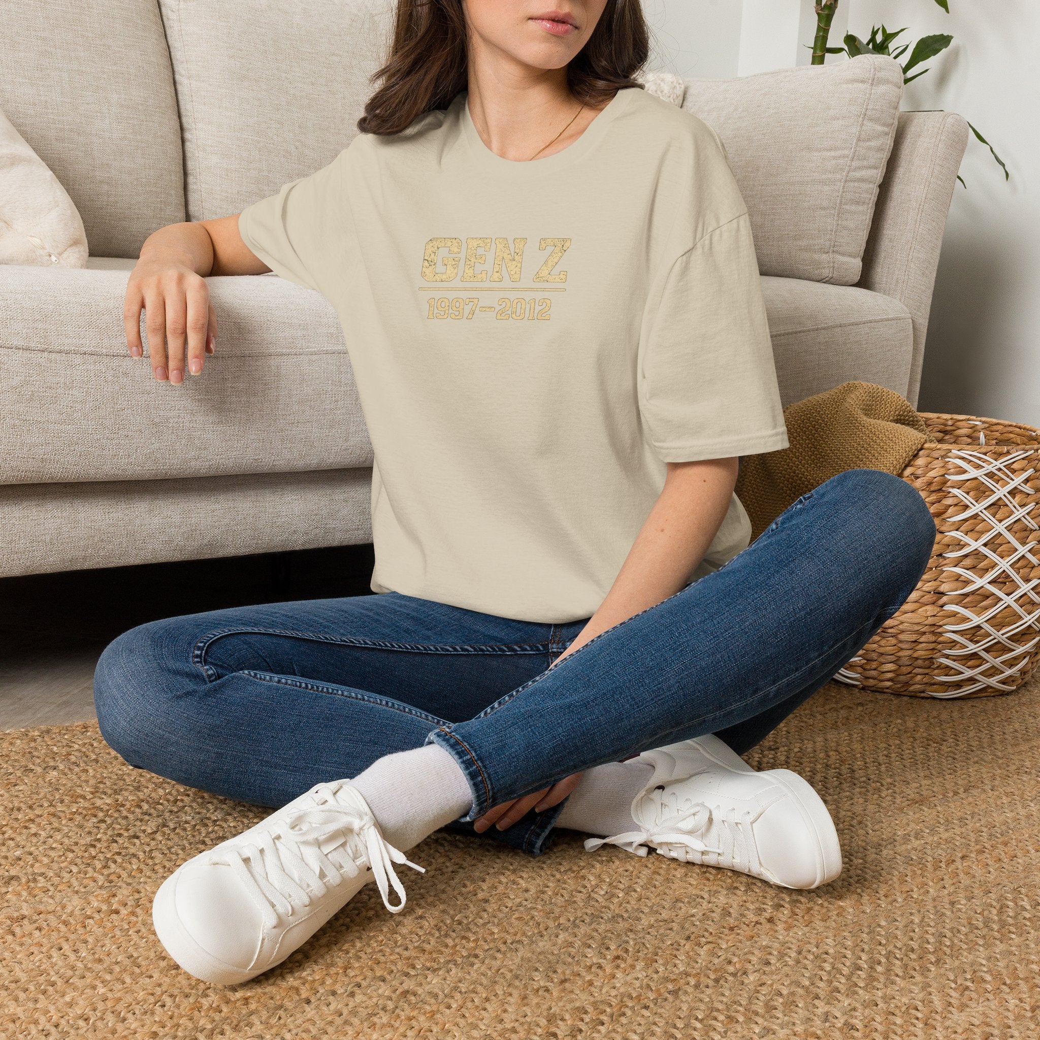 Gen Z 1997–2012 T-Shirt — Retro Vintage Gold Lettering Tee