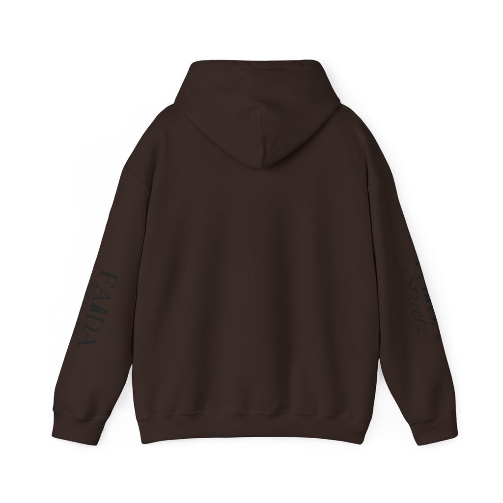 Faada Streetz Hoodie — Minimal Pyramid Logo Hoodie with Sleeve Script