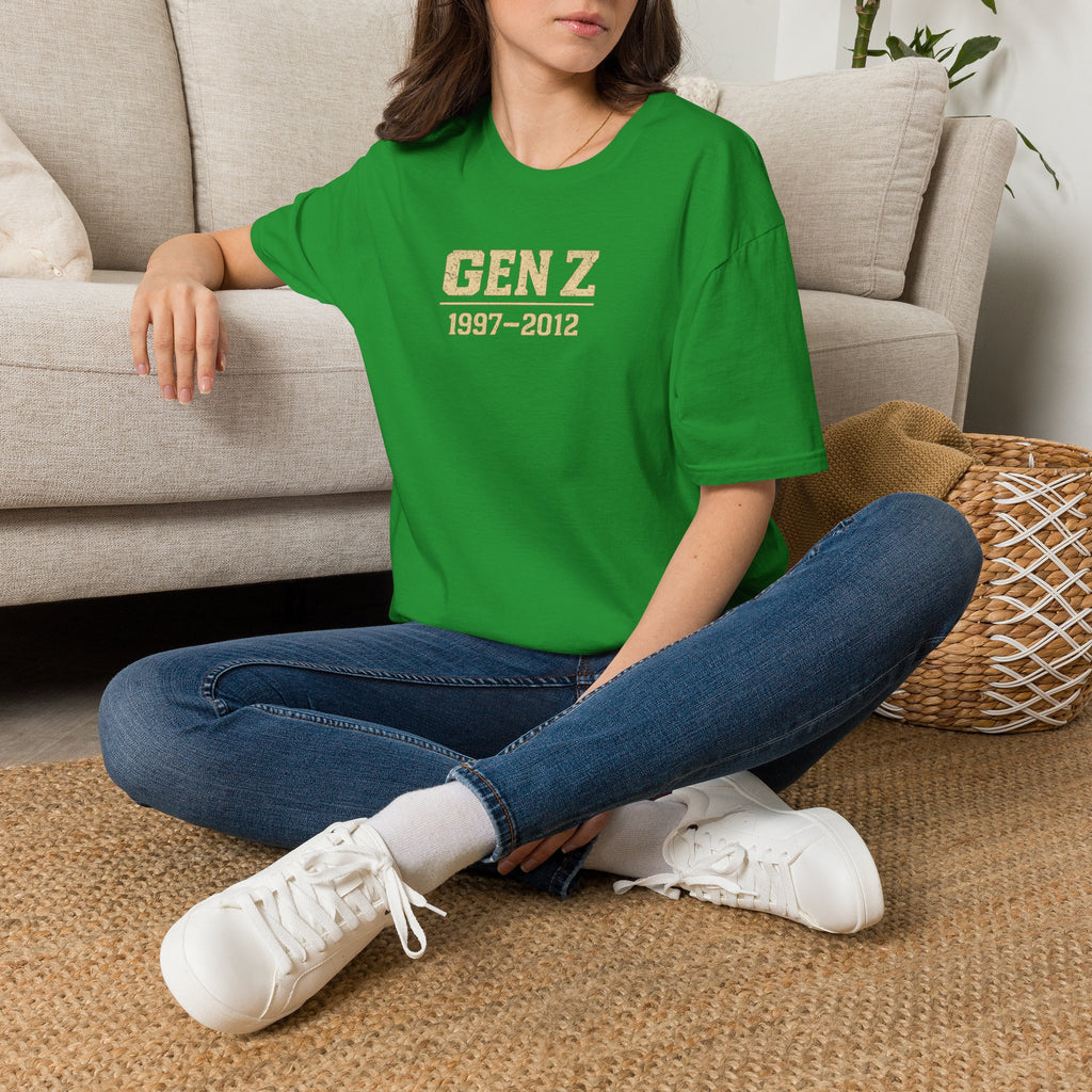 Gen Z 1997–2012 T-Shirt — Retro Vintage Gold Lettering Tee