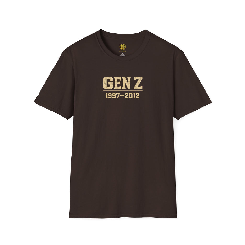 Gen Z 1997–2012 T-Shirt — Retro Vintage Gold Lettering Tee