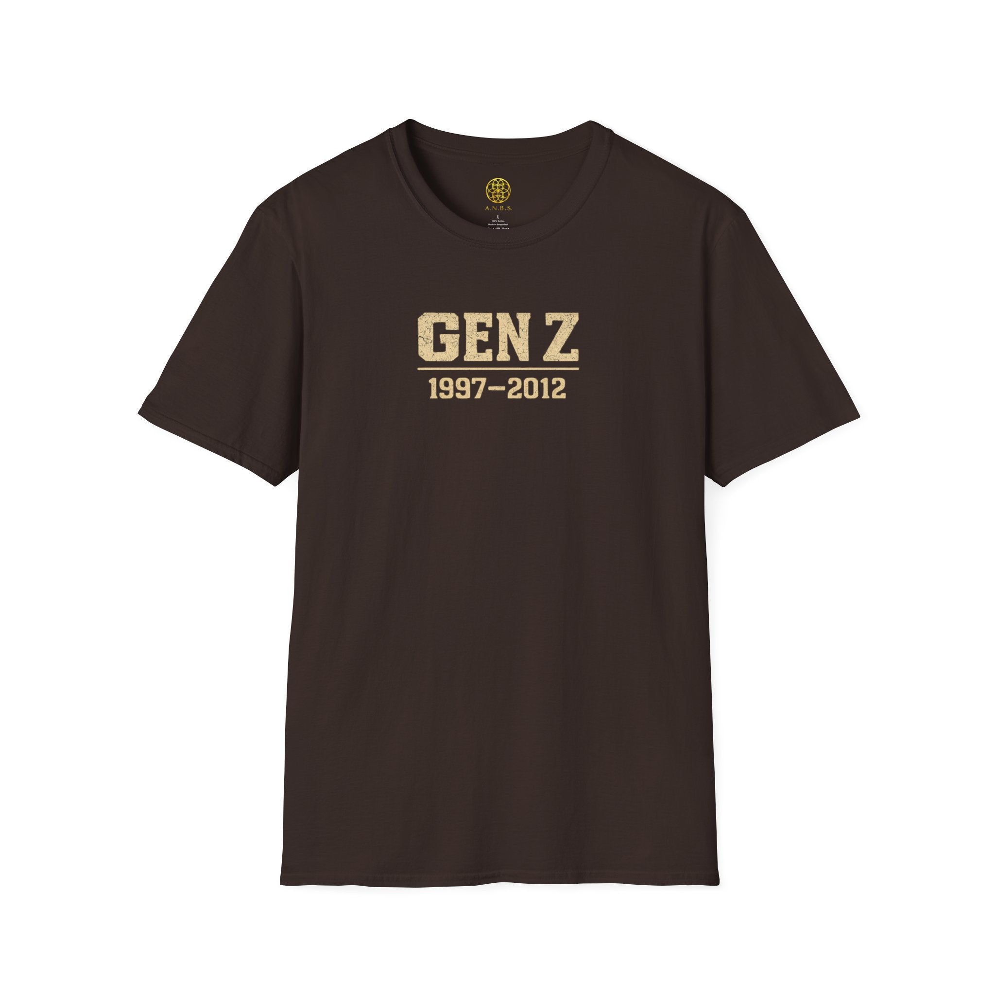 Gen Z 1997–2012 T-Shirt — Retro Vintage Gold Lettering Tee