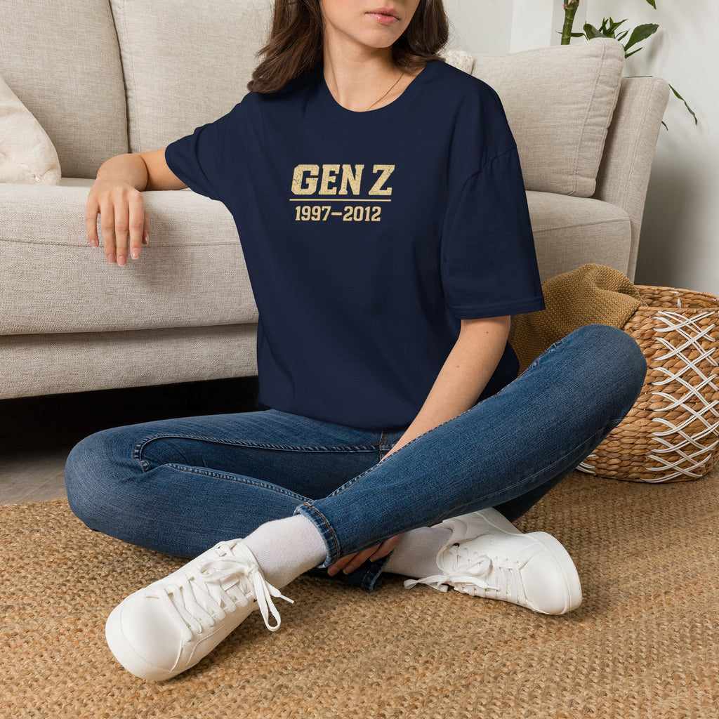 Gen Z 1997–2012 T-Shirt — Retro Vintage Gold Lettering Tee