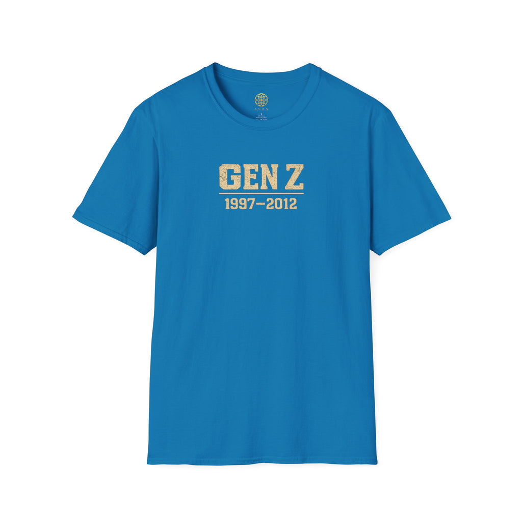 Gen Z 1997–2012 T-Shirt — Retro Vintage Gold Lettering Tee