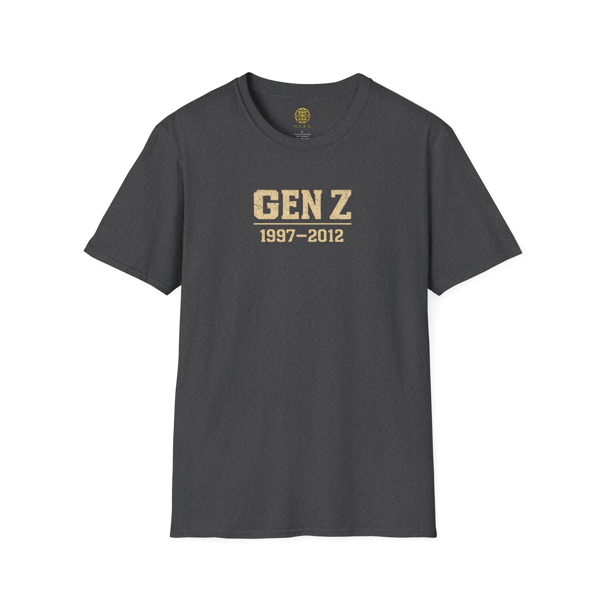 Gen Z 1997–2012 T-Shirt — Retro Vintage Gold Lettering Tee