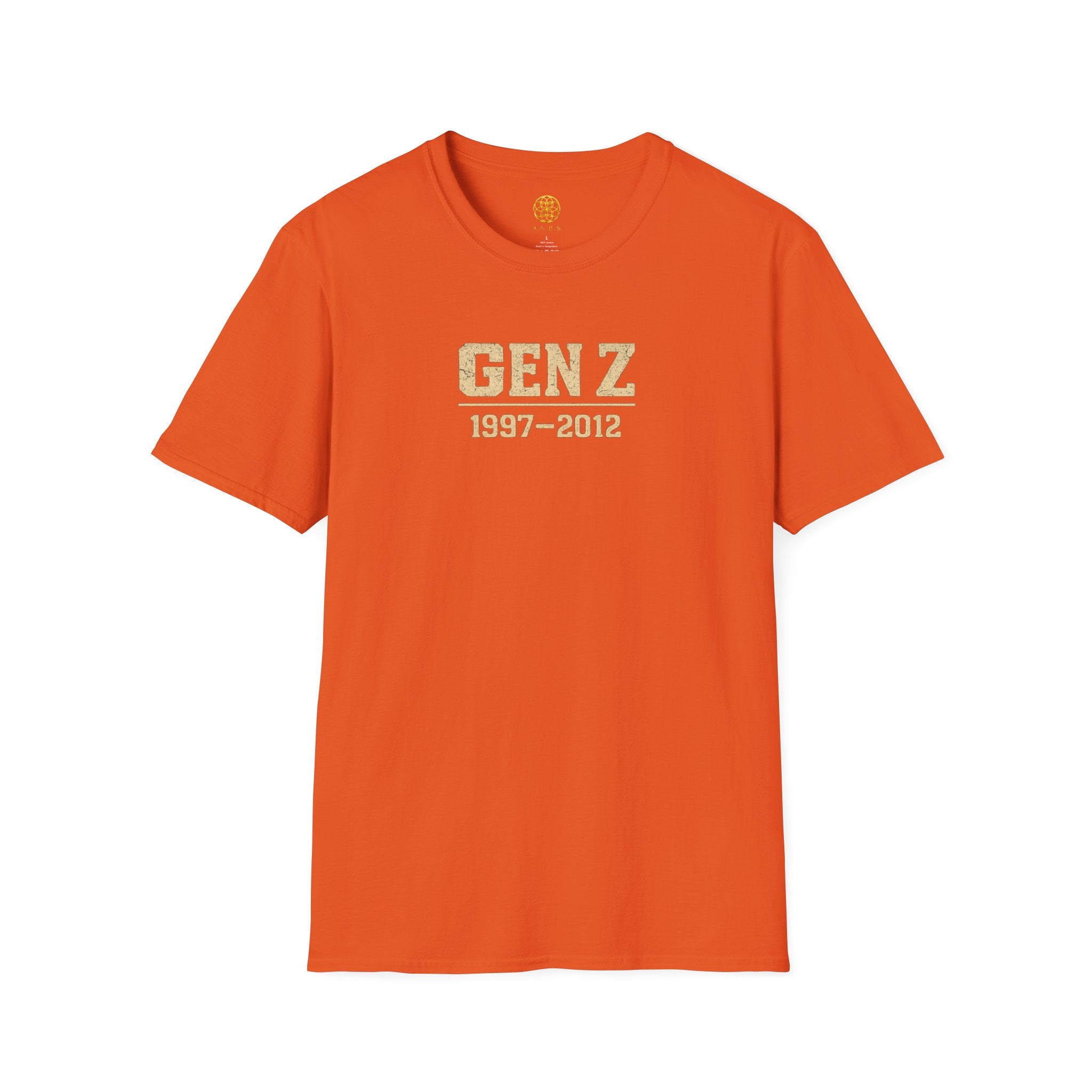 Gen Z 1997–2012 T-Shirt — Retro Vintage Gold Lettering Tee
