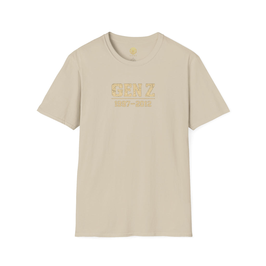 Gen Z 1997–2012 T-Shirt — Retro Vintage Gold Lettering Tee