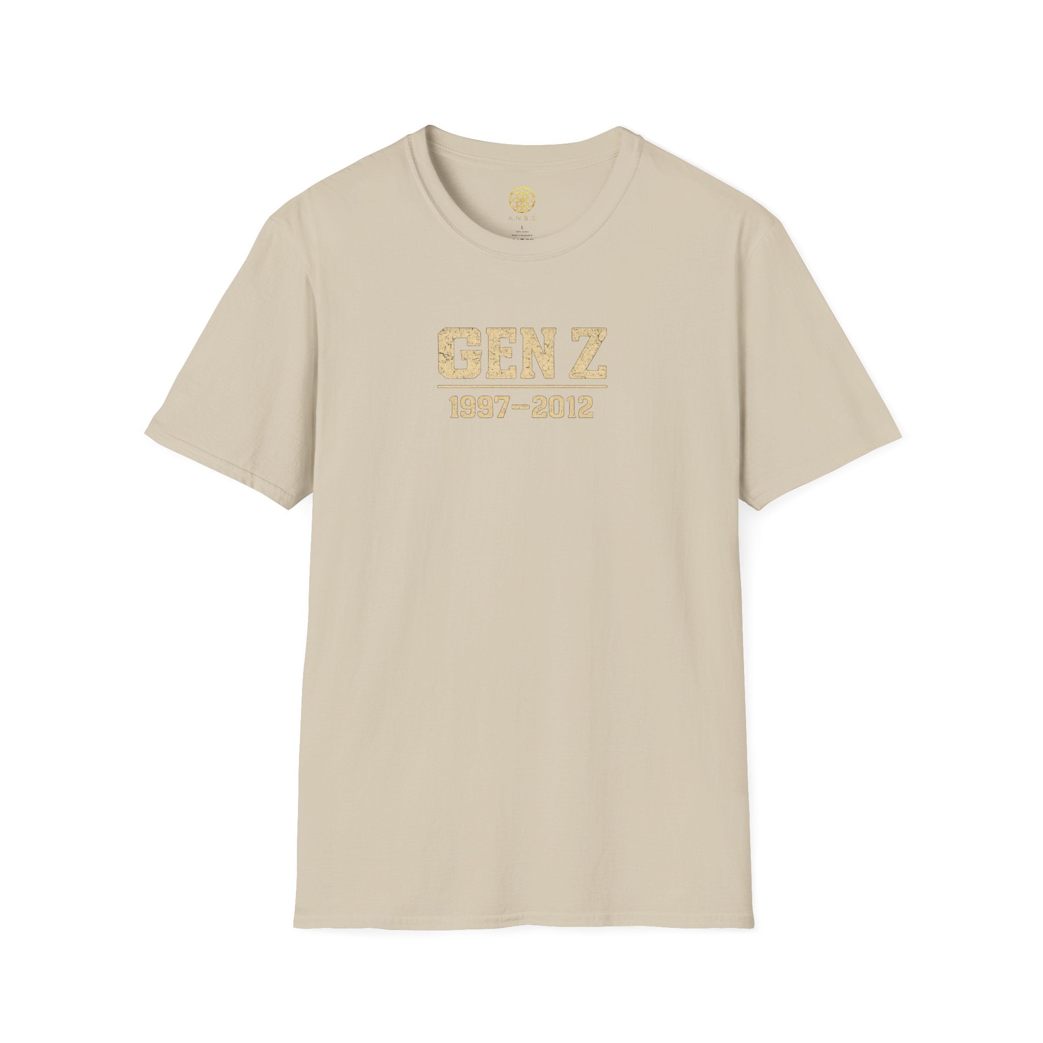 Gen Z 1997–2012 T-Shirt — Retro Vintage Gold Lettering Tee