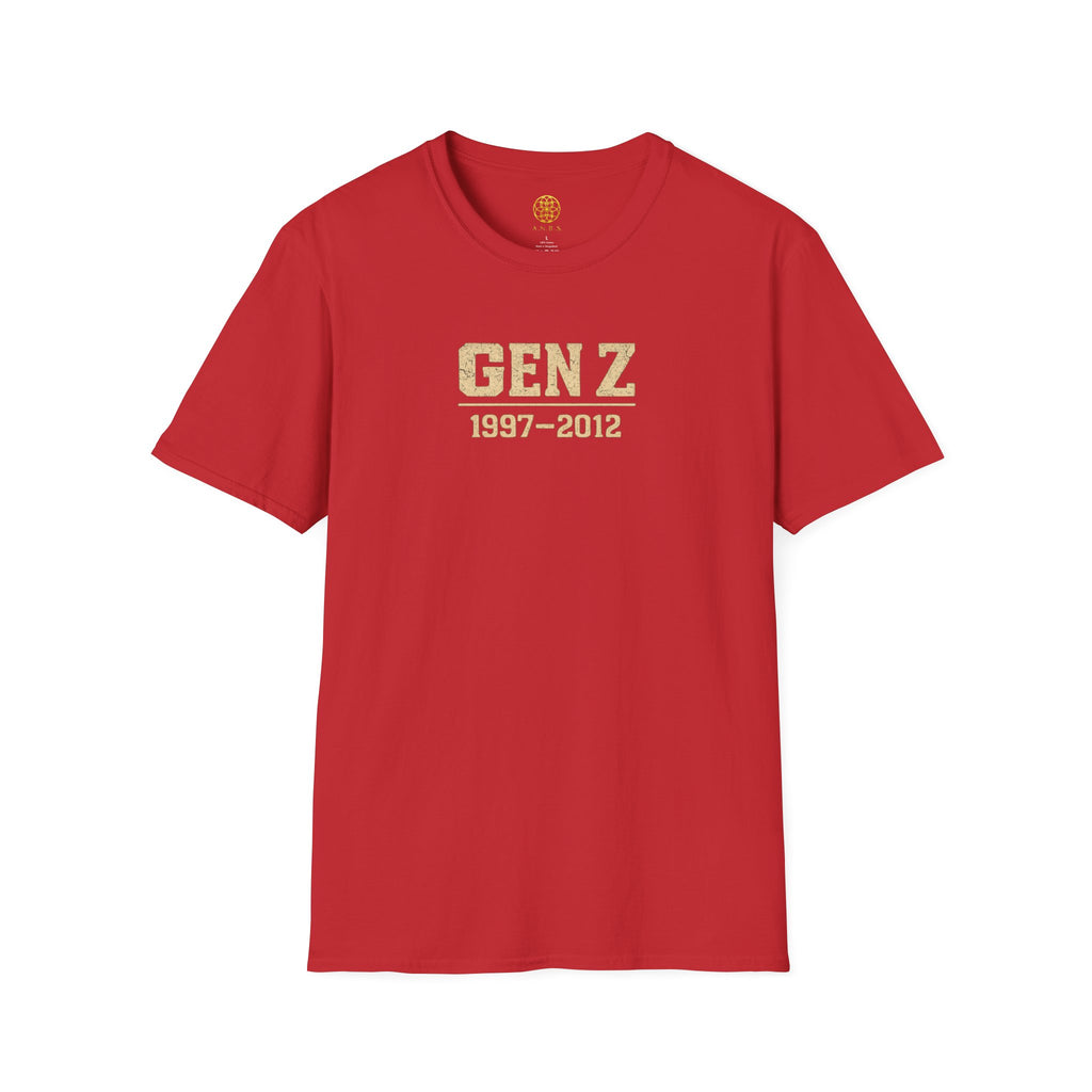 Gen Z 1997–2012 T-Shirt — Retro Vintage Gold Lettering Tee