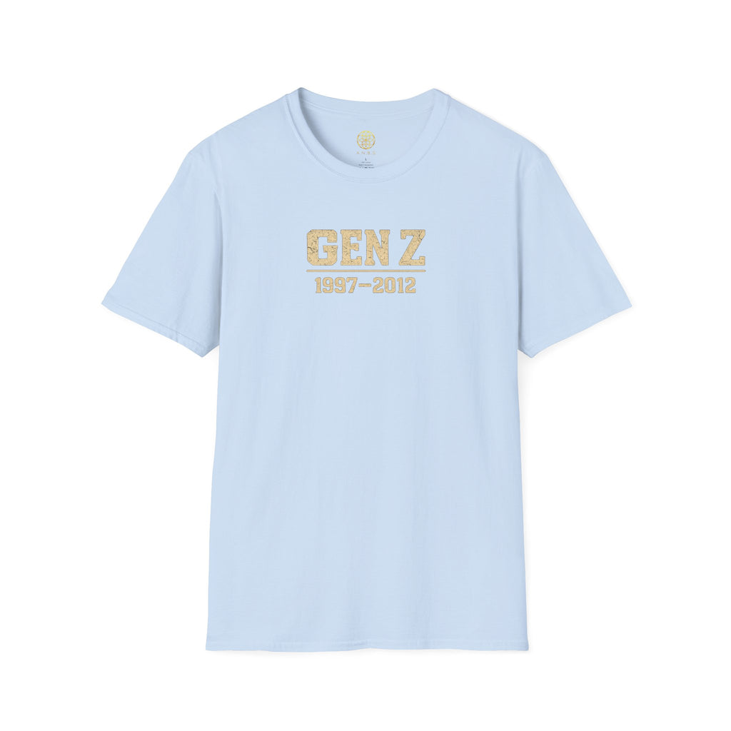 Gen Z 1997–2012 T-Shirt — Retro Vintage Gold Lettering Tee