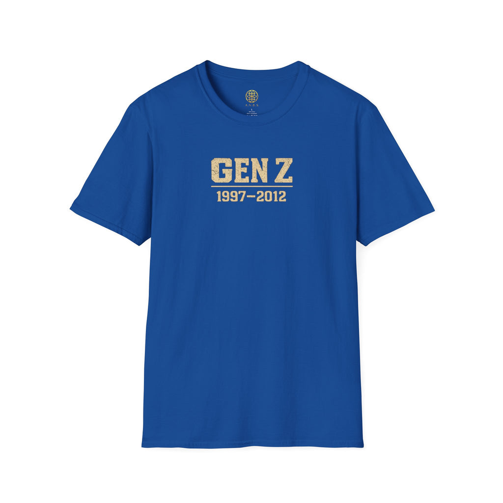 Gen Z 1997–2012 T-Shirt — Retro Vintage Gold Lettering Tee