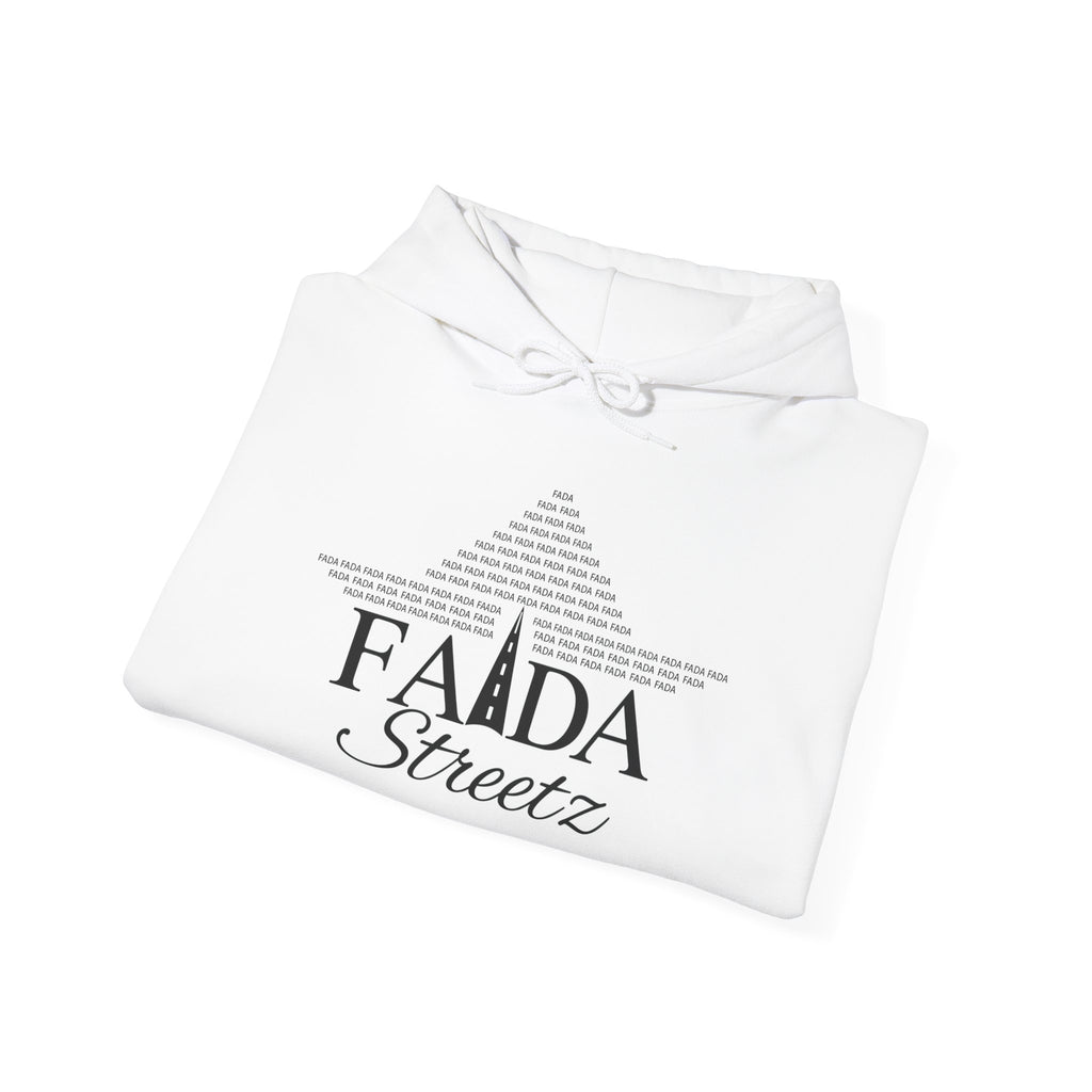 Faada Streetz Hoodie — Minimal Pyramid Logo Hoodie with Sleeve Script