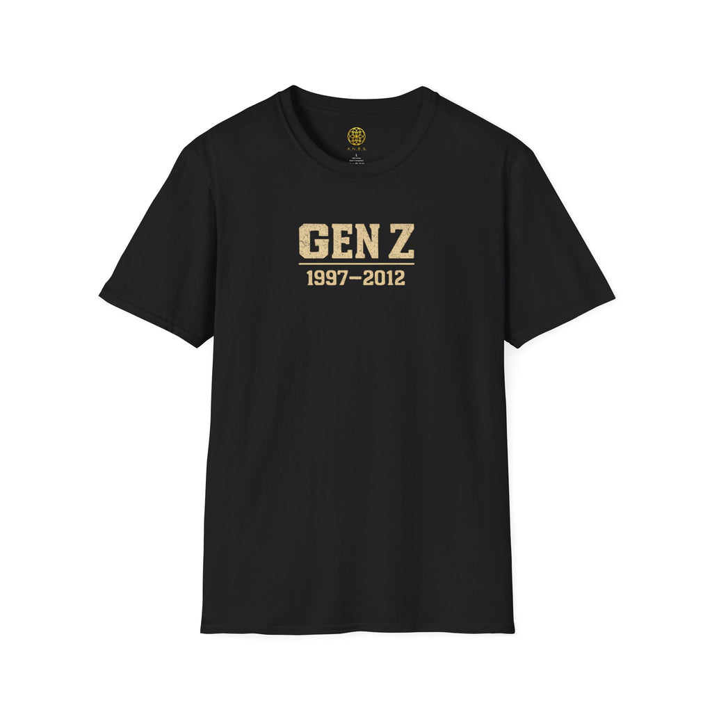 Gen Z 1997–2012 T-Shirt — Retro Vintage Gold Lettering Tee