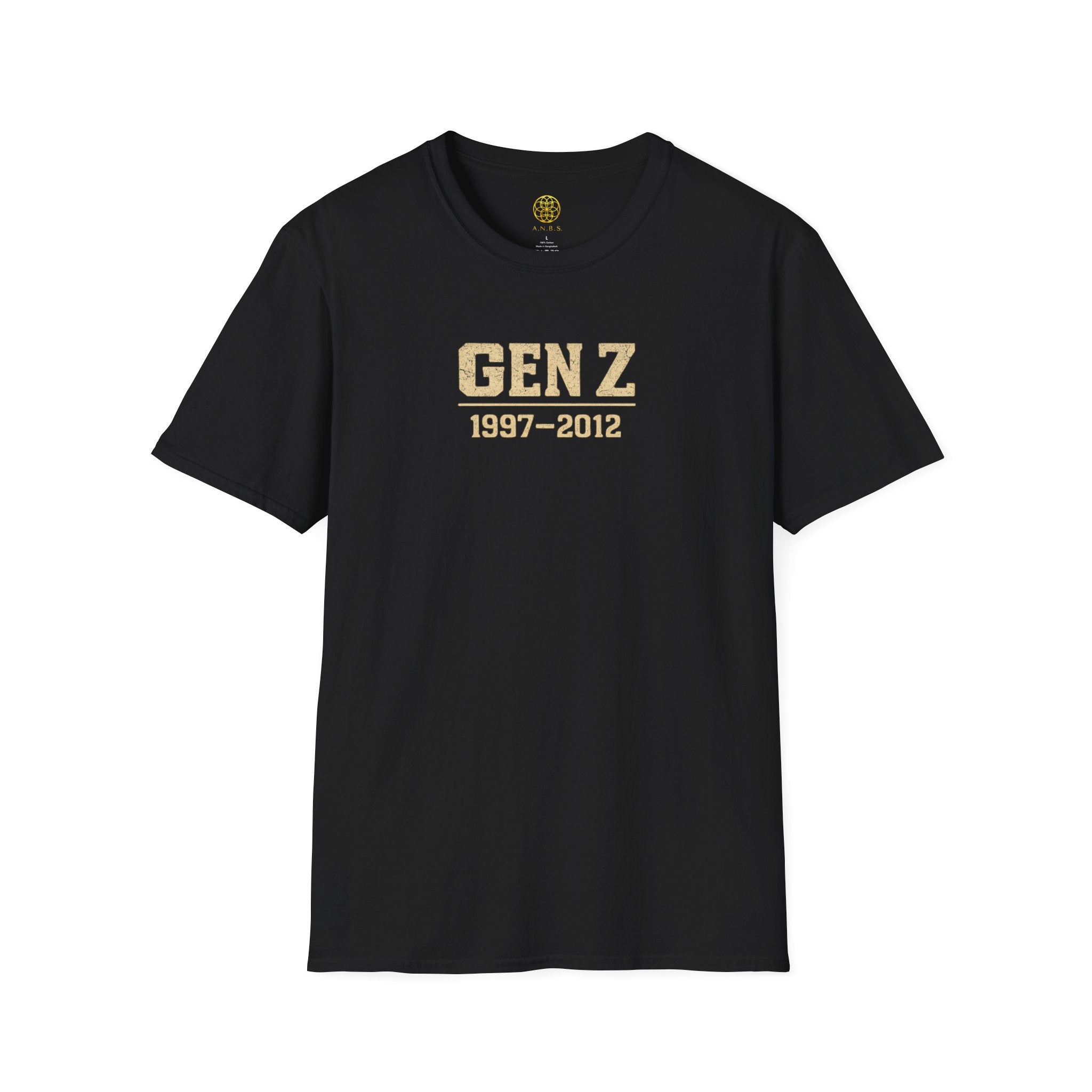 Gen Z 1997–2012 T-Shirt — Retro Vintage Gold Lettering Tee