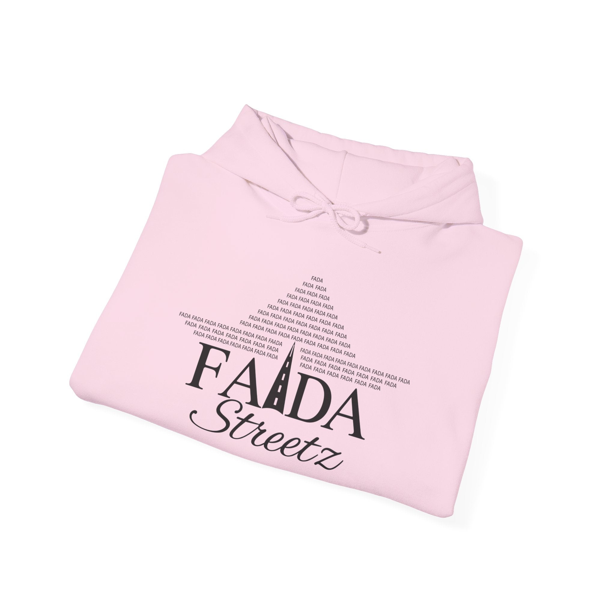 Faada Streetz Hoodie — Minimal Pyramid Logo Hoodie with Sleeve Script