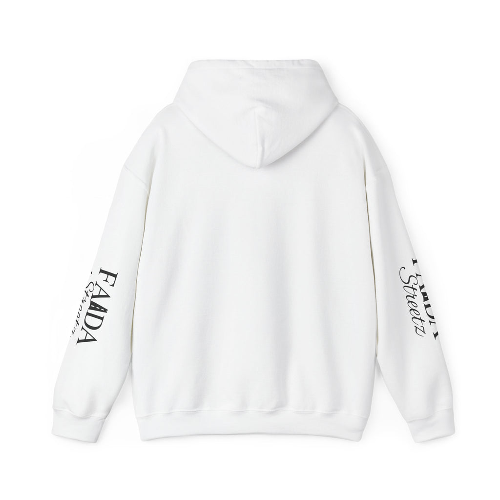 Faada Streetz Hoodie — Minimal Pyramid Logo Hoodie with Sleeve Script