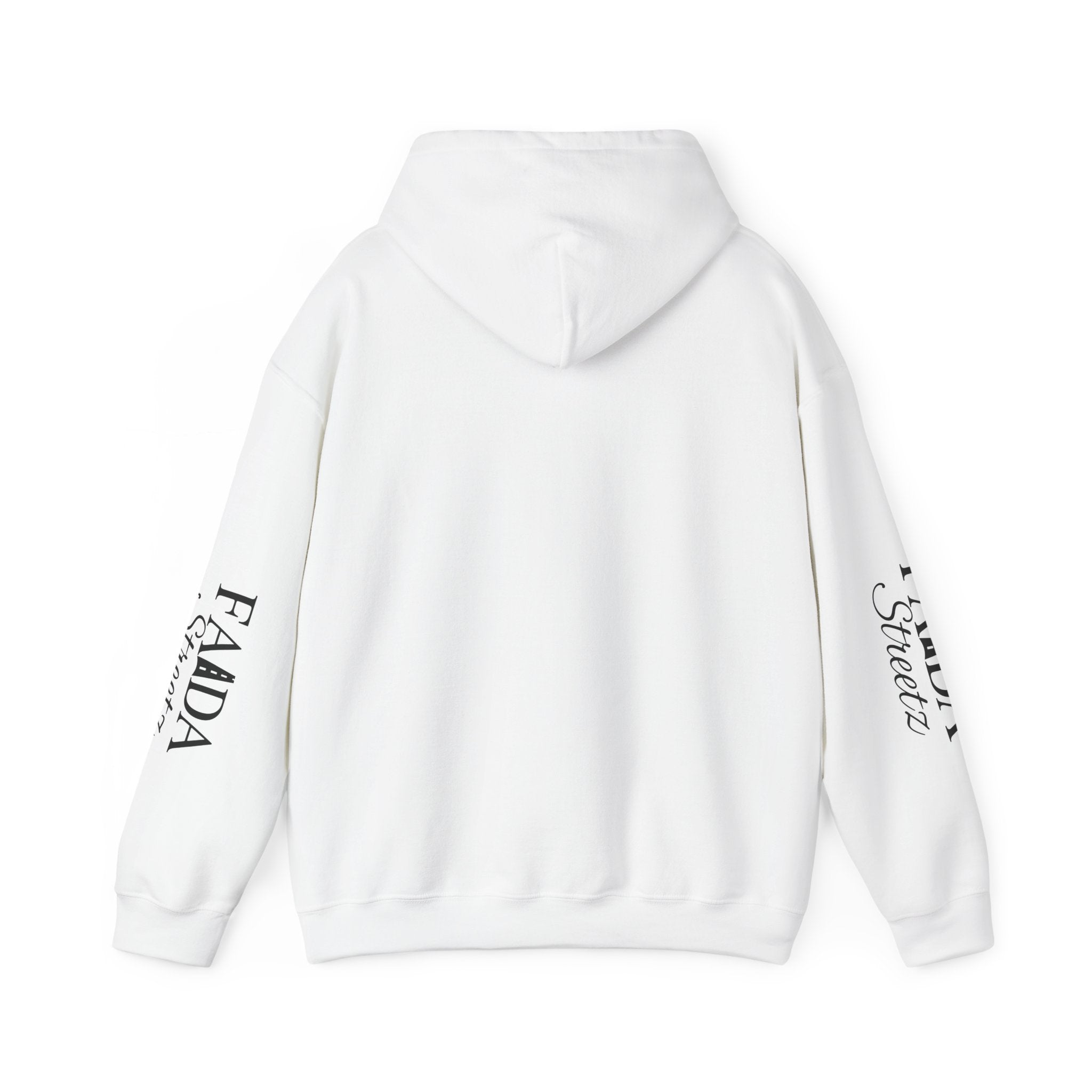 Faada Streetz Hoodie — Minimal Pyramid Logo Hoodie with Sleeve Script